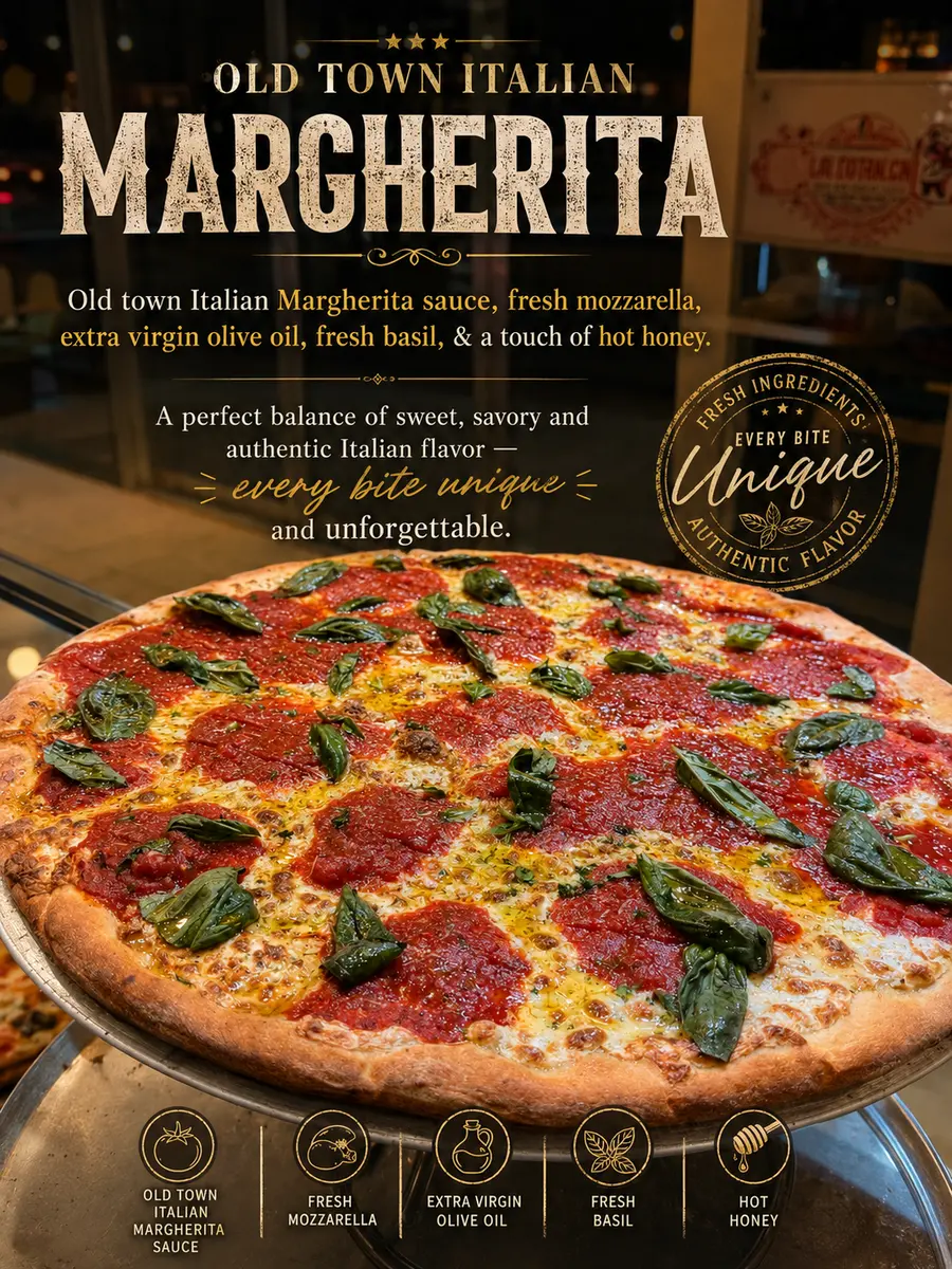 Old Town Italian Margherita pizza from La Bianca